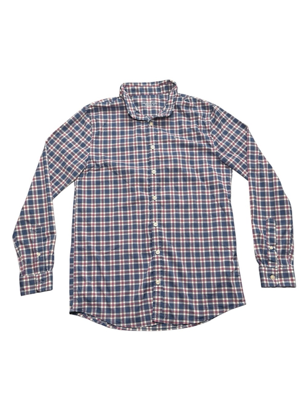 Vineyard Vines Boys Youth Large 16 Performance Tucker Plaid Button Down Shirt